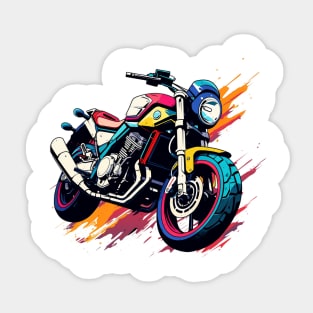 motorcycle with pop art style Sticker